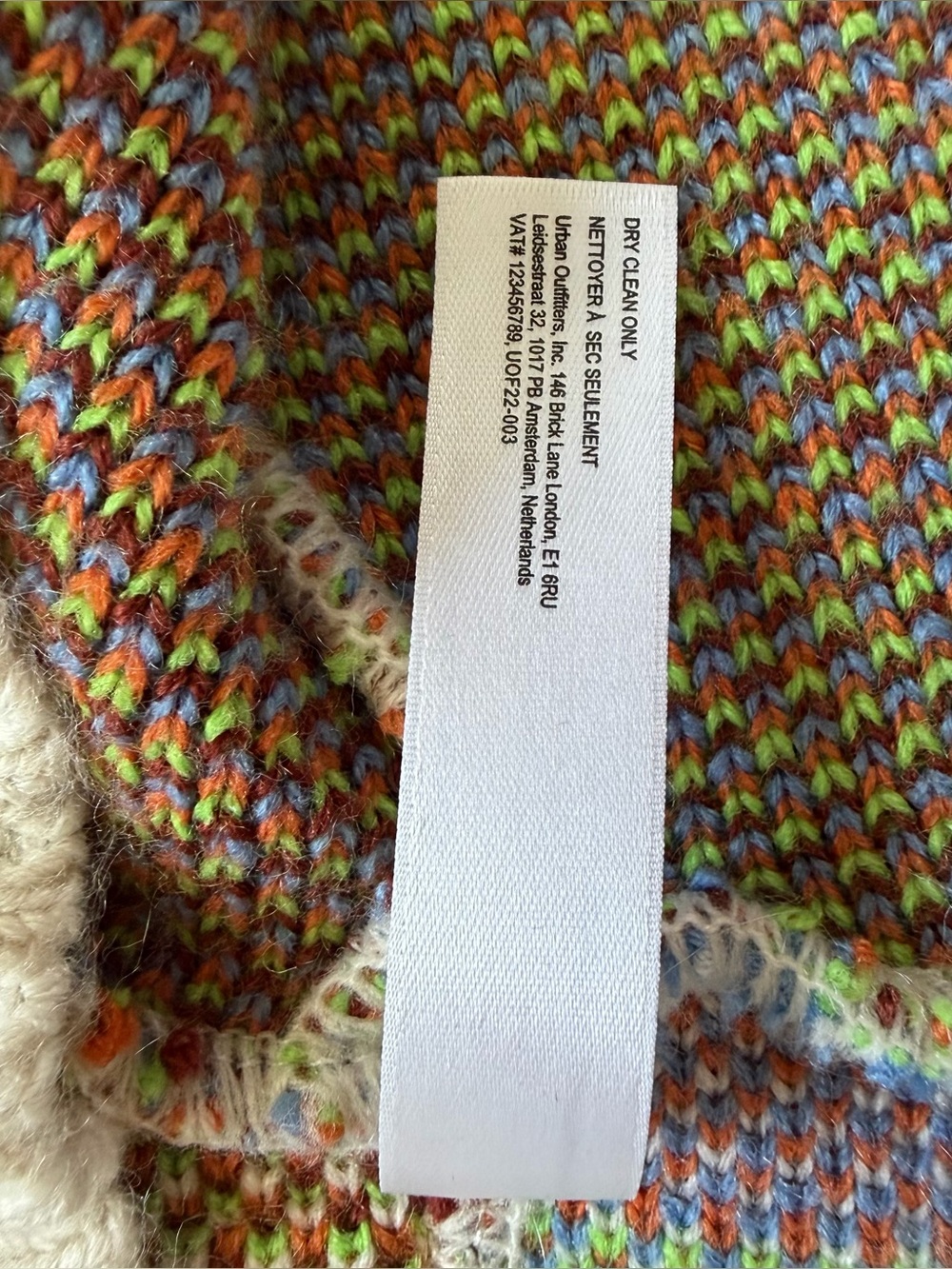 Urban Outfitters Kali Knit Throwover Poncho, Patchwork Cape - Picture 10 of 13